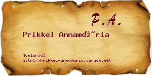 Prikkel Annamária névjegykártya